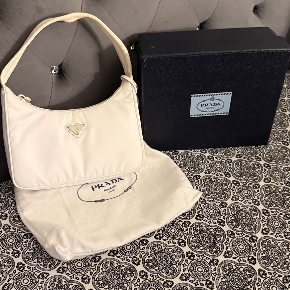 Prada Cream Shoulder Bag